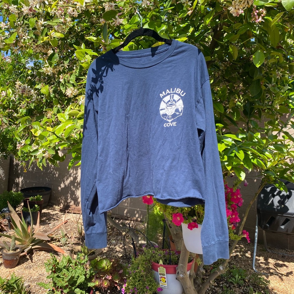 Brandy Melville Navy Malibu Cove Monkey Island Top